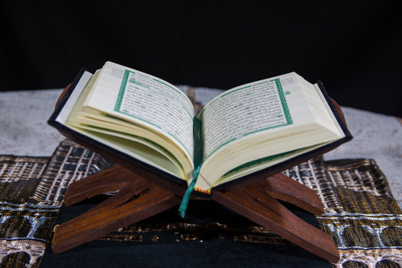 Close-Up Shot of a Book